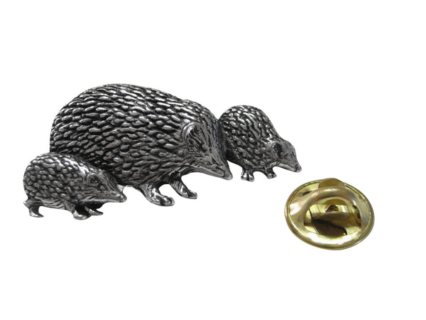 Hedgehog Family Lapel Pin