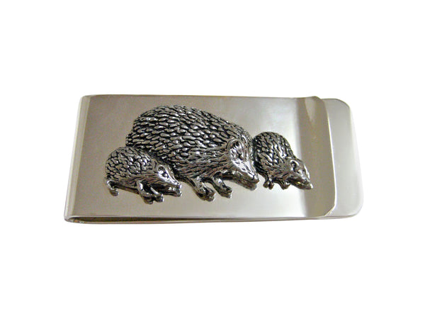 Hedgehog Family Money Clip