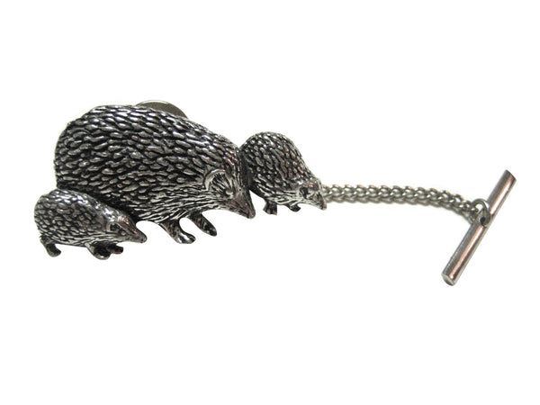 Hedgehog Family Tie Tack