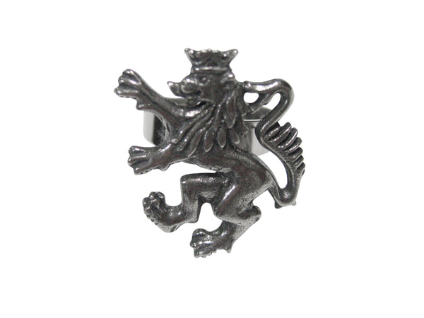 Heraldic Lion King of Beasts Adjustable Size Fashion Ring