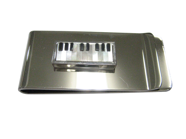 Highly Detailed Shell Insert Musical Piano Keyboard Money Clip