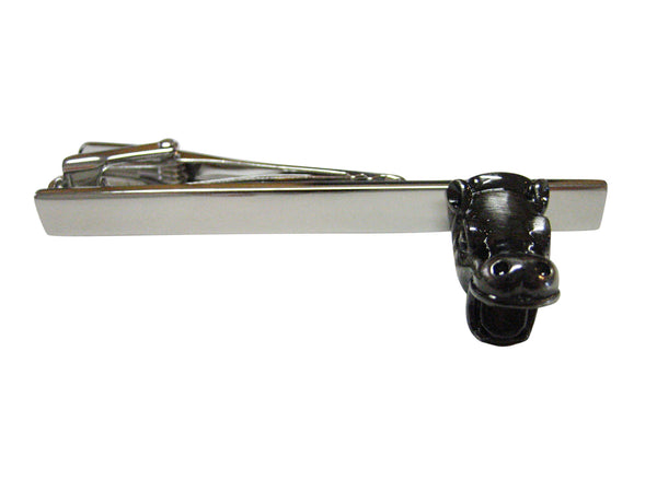 Hippo Head Square Tie Clip