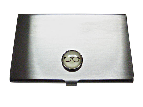 Hipster Glasses Business Card Holder