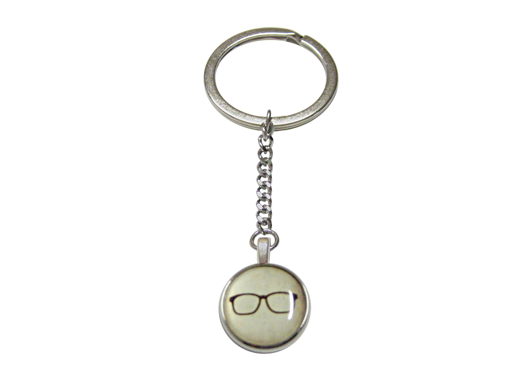Hipster Glasses Pendant Keychain