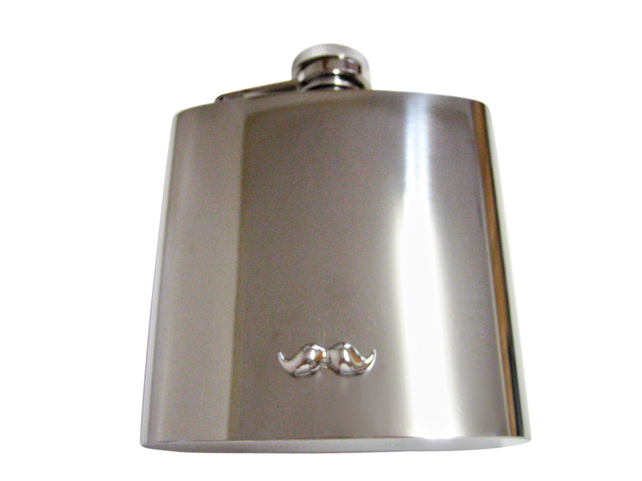 Hipster Mustache 6 Oz. Stainless Steel Flask