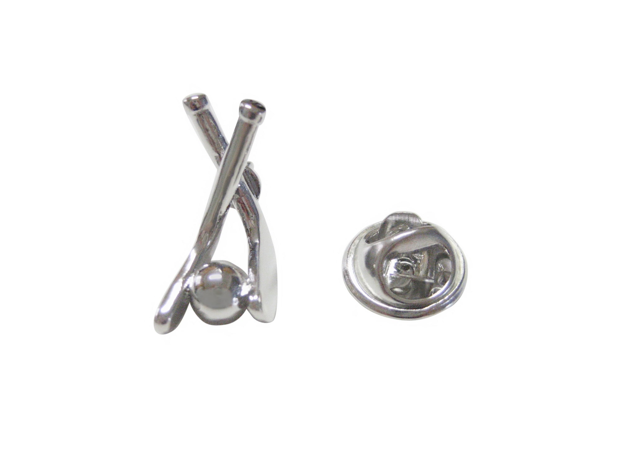 Hockey Stick and Ball Lapel Pin