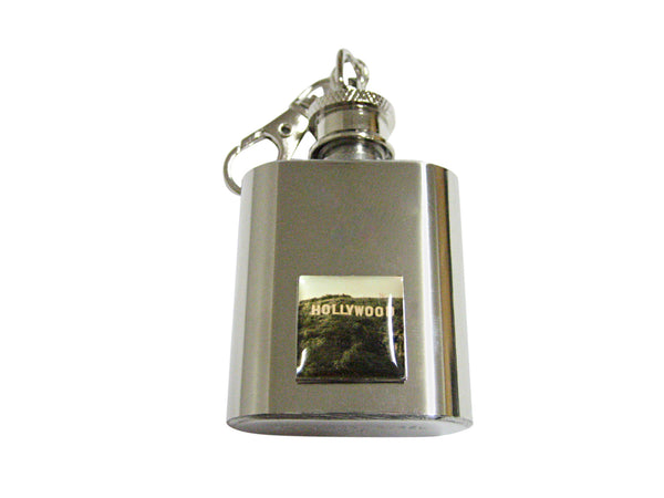 Hollywood Sign 1 Oz. Stainless Steel Key Chain Flask