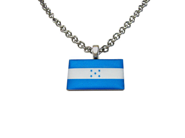 Honduras Flag Pendant Necklace