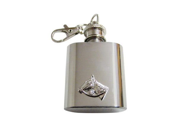 Horse Head 1 Oz. Stainless Steel Key Chain Flask