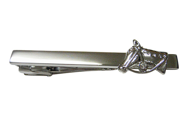 Horse Head Square Tie Clip