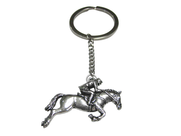Horse Racing Jockey Pendant Keychain V2