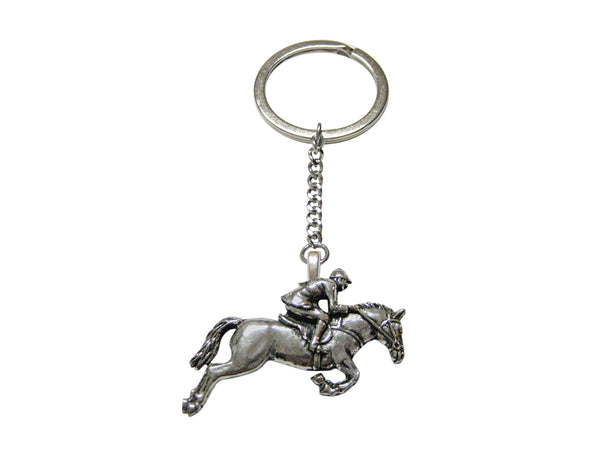 Horse Racing Jockey Pendant Keychain