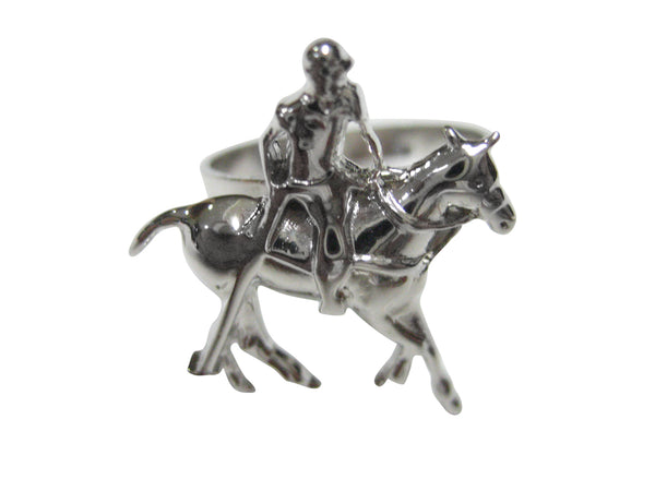 Horse Riding Polo Player Adjustable Size Fashion Ring