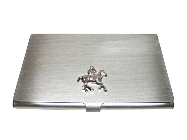 Horse Riding Polo Player Business Card Holder