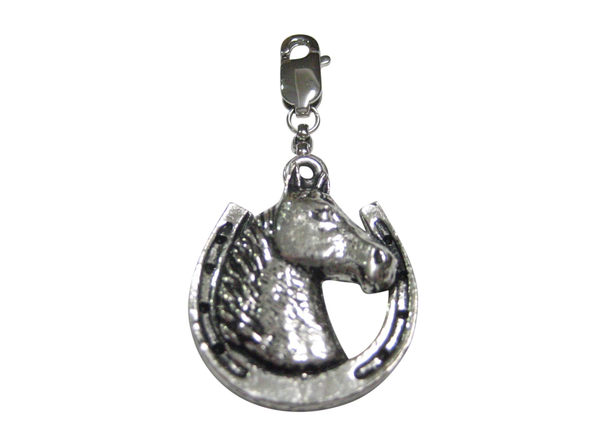 Horse and Horse Shoe Pendant Zipper Pull Charm