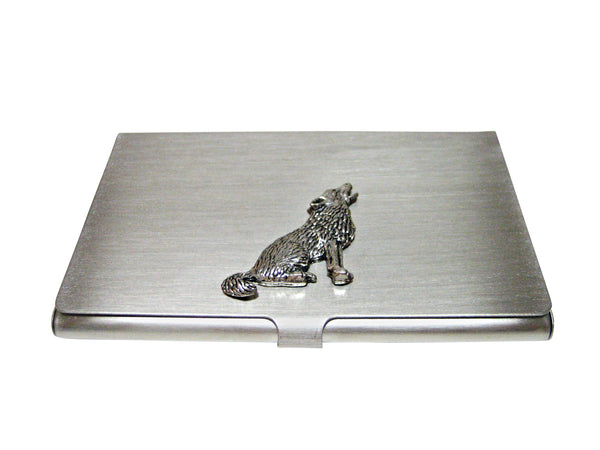 Howling Wolf Business Card Holder