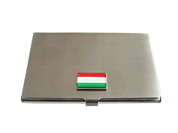 Hungary Flag Pendant Business Card Holder