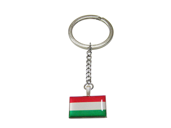 Hungary Flag Pendant Keychain