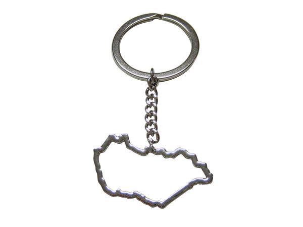 Hungary Map Outline Keychain
