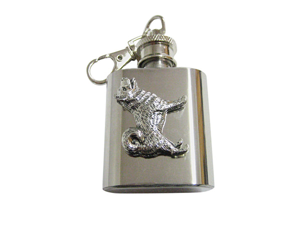 Husky Dog 1 Oz. Stainless Steel Key Chain Flask