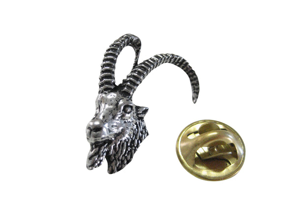 Ibex Goat Head Lapel Pin