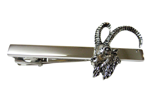 Ibex Goat Head Square Tie Clip