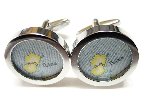Ibiza Map Cufflinks
