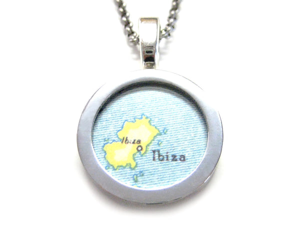 Ibiza Map Pendant Necklace