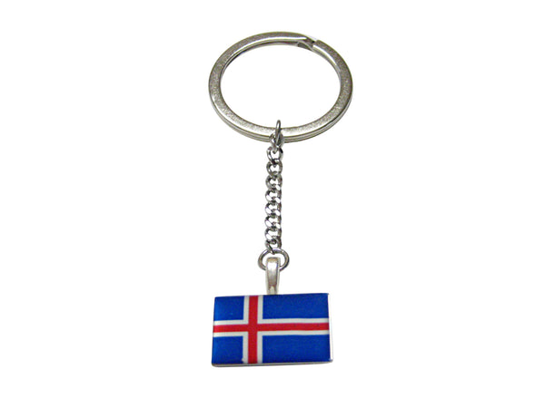 Iceland Flag Pendant Keychain