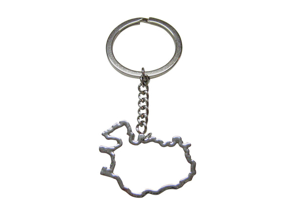 Iceland Map Outline Keychain