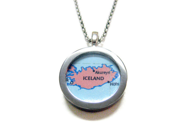 Iceland Map Pendant Necklace