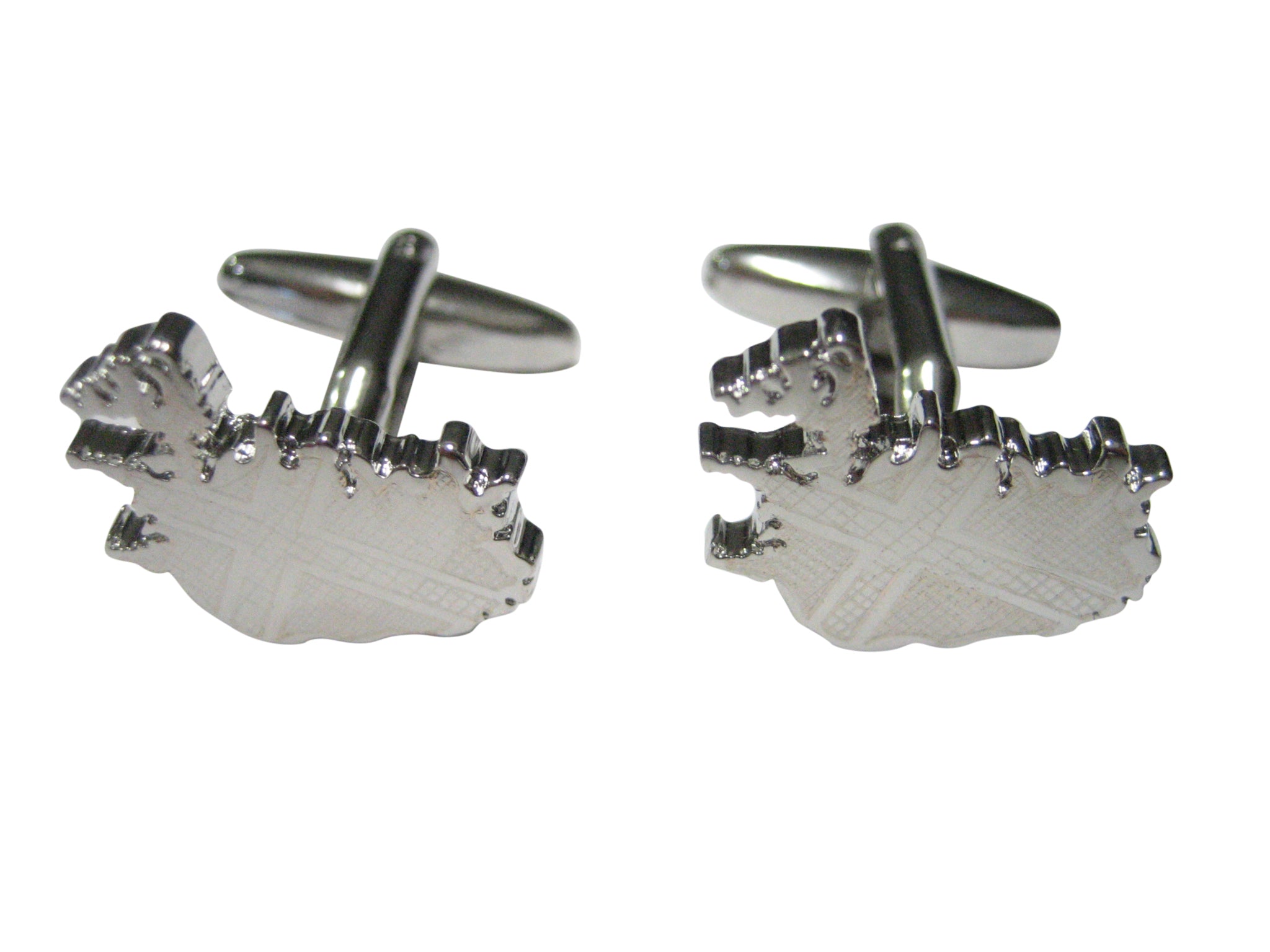 Iceland Map Shape and Flag Design Cufflinks