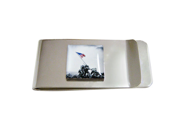 Iconic Flag Raising Money Clip