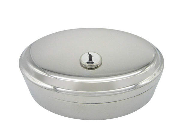 Iconic Statue of Liberty Pendant Oval Trinket Jewelry Box