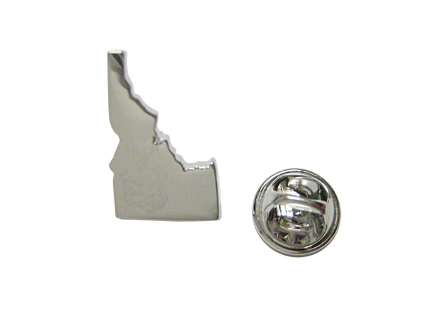 Idaho State Map Shape and Flag Design Lapel Pin