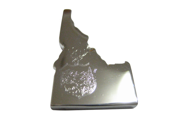 Idaho State Map Shape and Flag Design Magnet