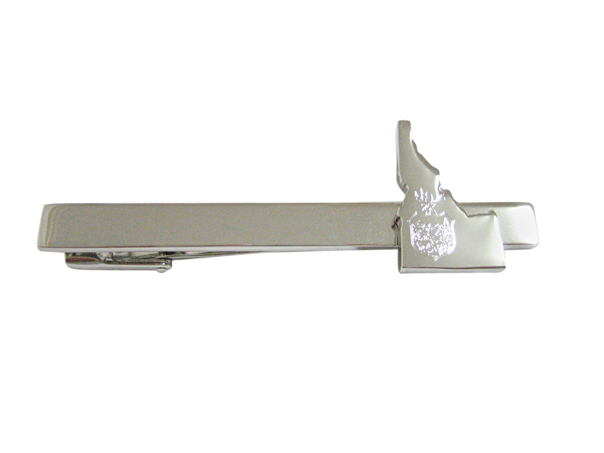 Idaho State Map Shape and Flag Design Square Tie Clip