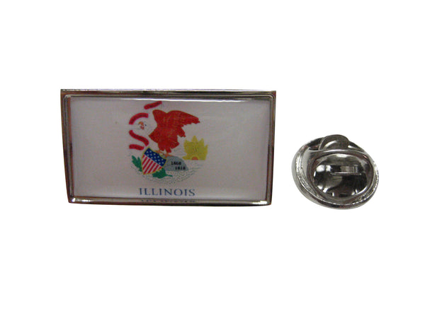 Illinois Flag Design Lapel Pin