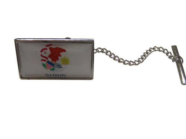 Illinois Flag Design Tie Tack