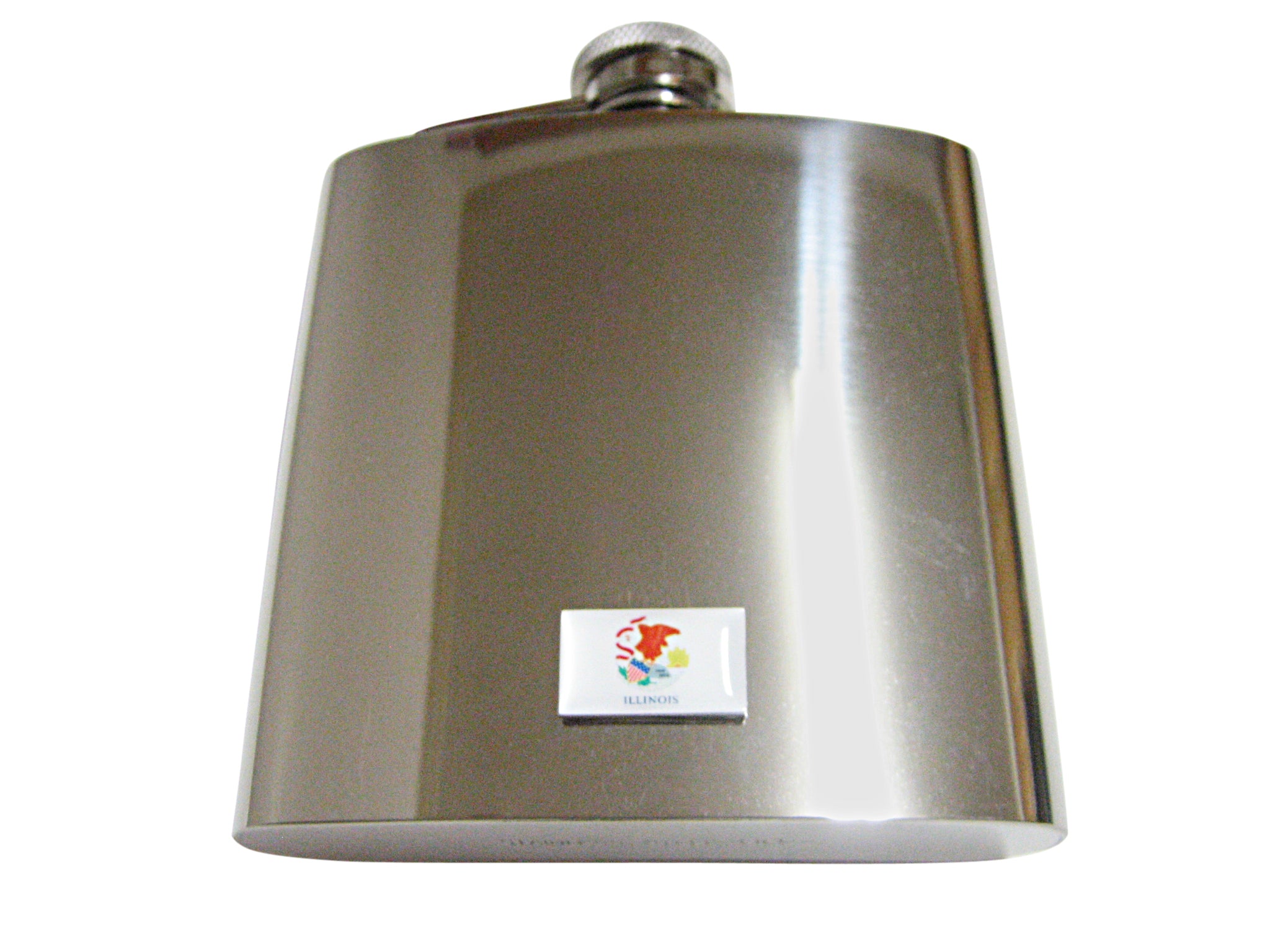 Illinois State Flag Pendant Large Flask