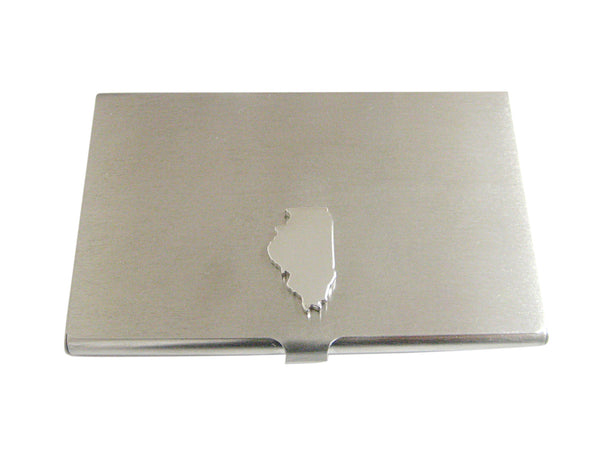 Illinois State Map Shape Business Card Holder