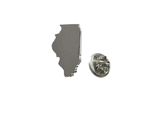 Illinois State Map Shape Lapel Pin