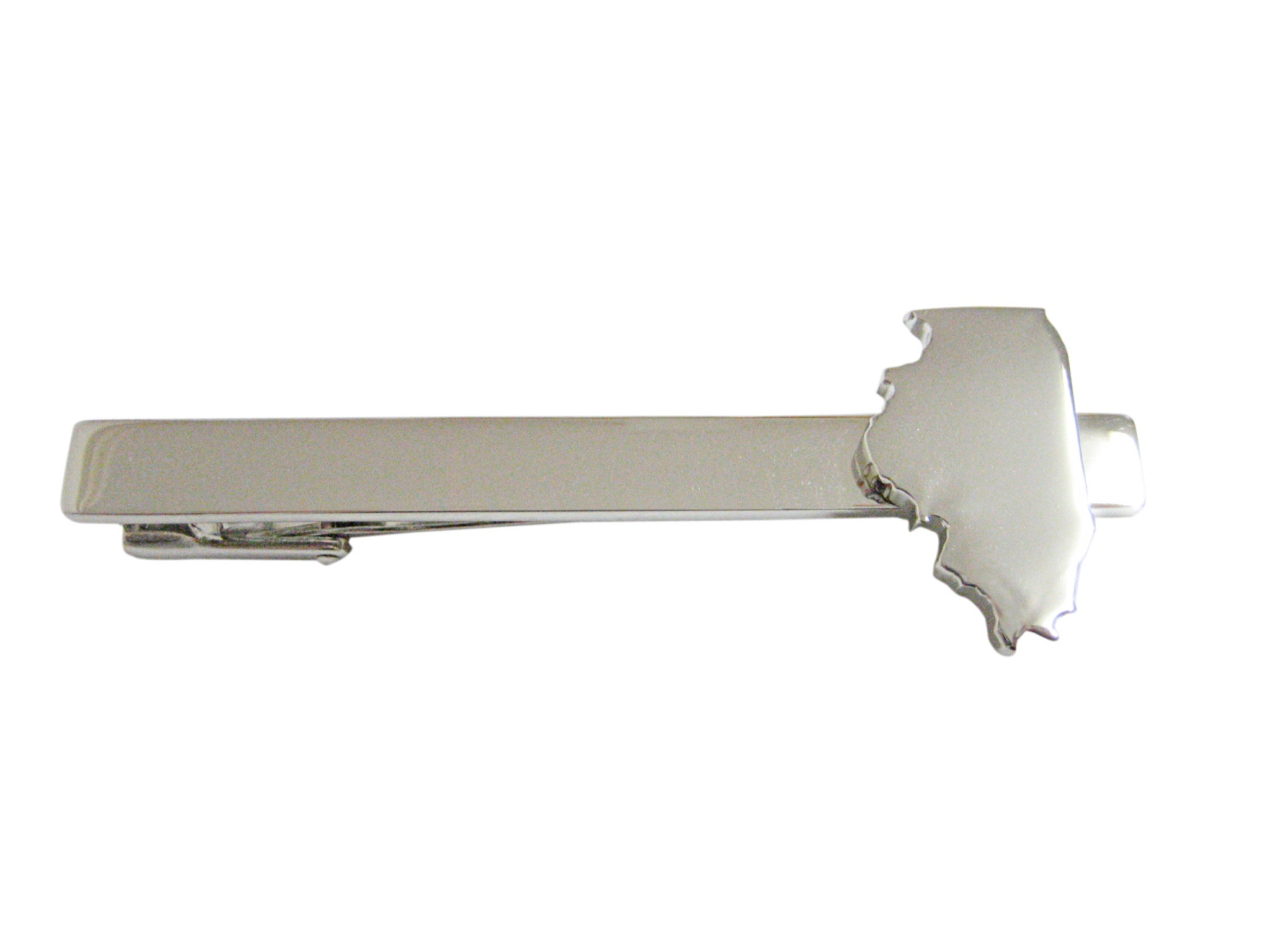 Illinois State Map Shape Square Tie Clip