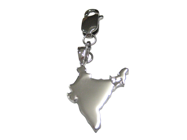 India Country Map Shape Pendant Zipper Pull Charm