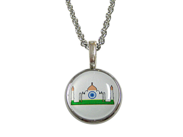 India Flag Taj Mahal Pendant Necklace