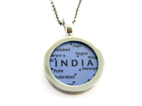 India Map Pendant Necklace