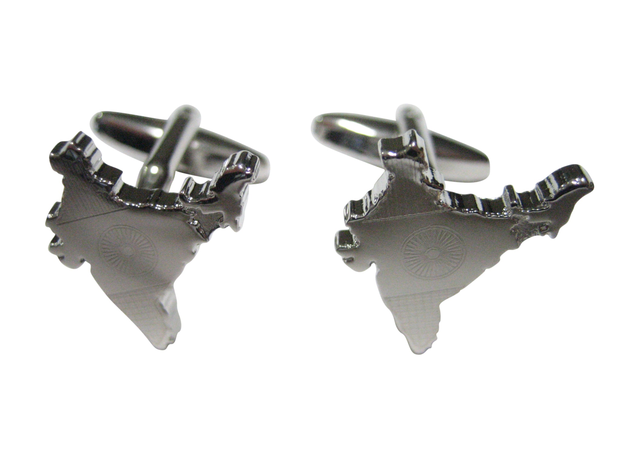 India Map Shape and Flag Design Cufflinks