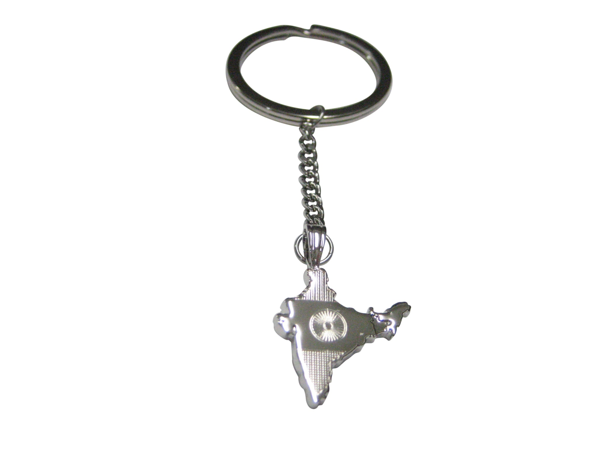 India Map Shape and Flag Design Pendant Keychain