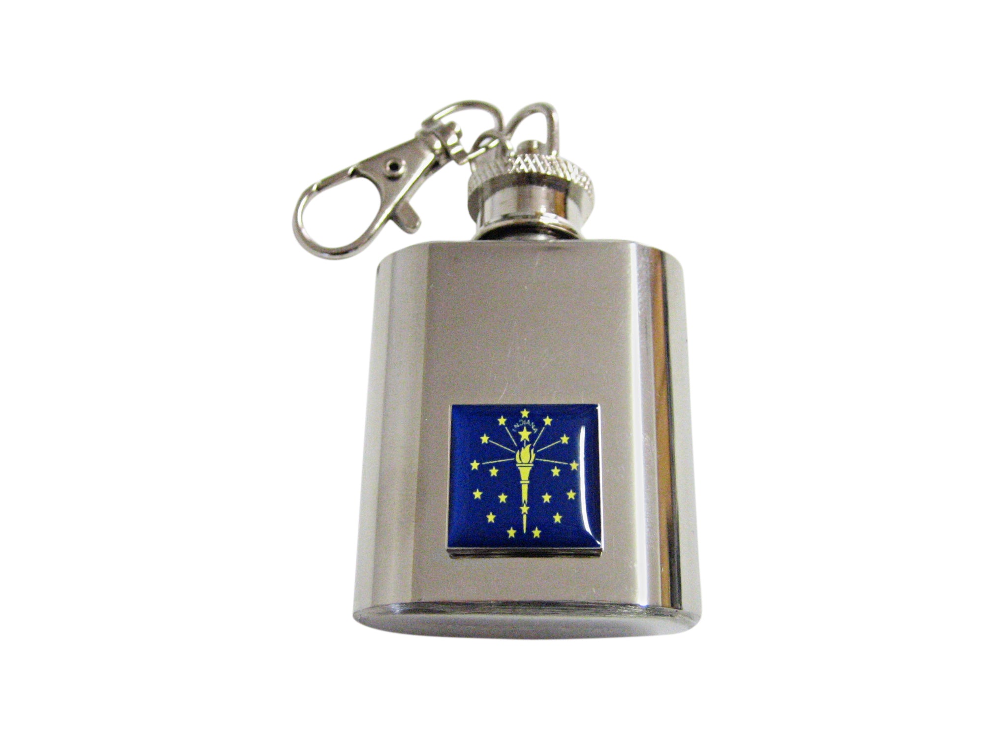 Indiana State Flag Keychain Flask
