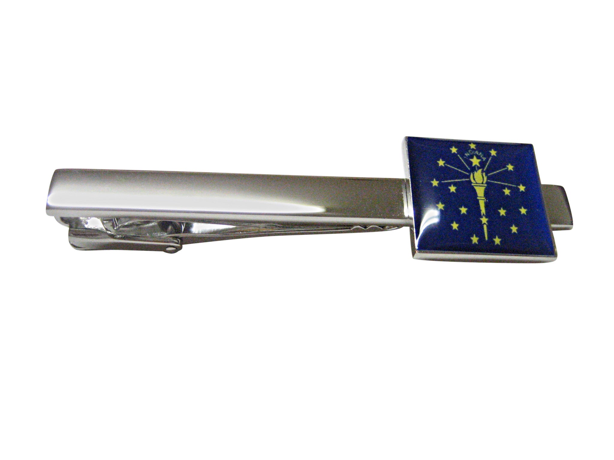 Indiana State Flag Square Tie Clip